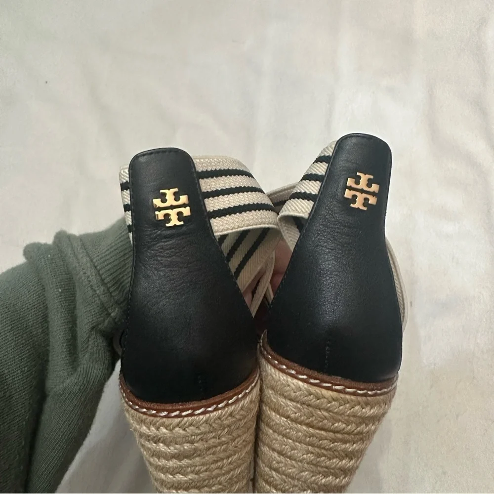 Tory Burch Women's Frieda Platform Wedge Espadrille Sandals Size 8.5M